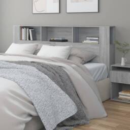 Berkfield Home Headboard Cabinet Grey Sonoma 200x18.5x104.5 cm - thumbnail 2