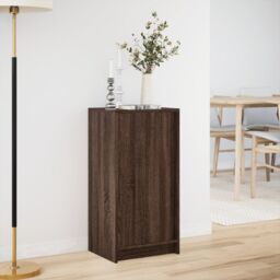 Berkfield Home Sideboard with LED Brown Oak 42.5x34x85 cm Engineered Wood - thumbnail 4
