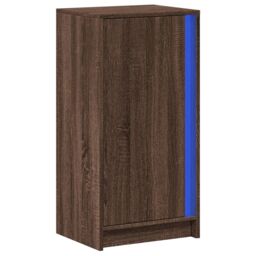 Berkfield Home Sideboard with LED Brown Oak 42.5x34x85 cm Engineered Wood - thumbnail 3