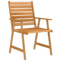 Berkfield Home 5 Piece Garden Dining Set Solid Acacia Wood in Brown - thumbnail 5