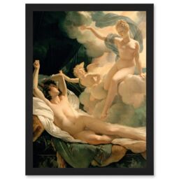 Artery8 Mythology Greek Guerin Morpheus Iris A4 Artwork Framed Wall Art Print in Black - thumbnail 1