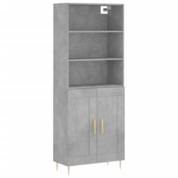 Berkfield Home Highboard Concrete Grey 69.5x34x180 cm Engineered Wood - thumbnail 2