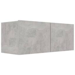 Berkfield Home 5 Piece TV Cabinet Set Concrete Grey Engineered Wood - thumbnail 6