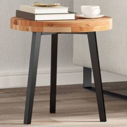 Berkfield Home Table Top Round √ò40x4 cm Solid Wood Acacia in Brown - Size: 40x4 cm - thumbnail 2