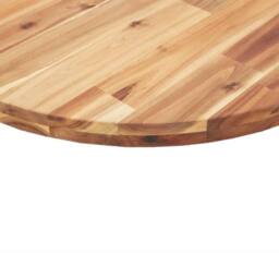 Berkfield Home Table Top Round √ò40x4 cm Solid Wood Acacia in Brown - Size: 40x4 cm - thumbnail 8