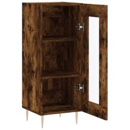 Berkfield Home Sideboard Smoked Oak 34.5x34x90 cm Engineered Wood in Brown - thumbnail 6