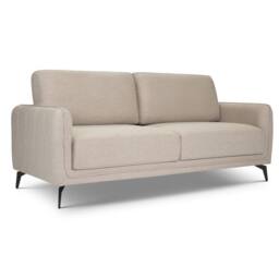 Bravich LTD Brixton 3 Seater Sofa - Modern Fabric Sofa with Steel Legs in Cream - thumbnail 5
