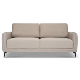 Bravich LTD Brixton 3 Seater Sofa - Modern Fabric Sofa with Steel Legs in Cream - thumbnail 2