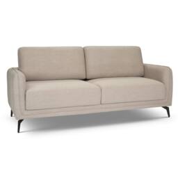 Bravich LTD Brixton 3 Seater Sofa - Modern Fabric Sofa with Steel Legs in Cream - thumbnail 3