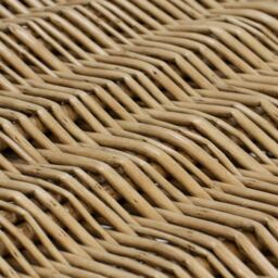 JVL Handmade Buff Wicker Hampers with Faux Leather Straps, Medium, Brown - Size: Medium - thumbnail 4