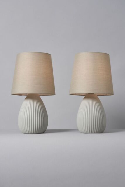 BHS Lighting Freya 2 Pack Ceramic Table Lamps in Grey - image 1