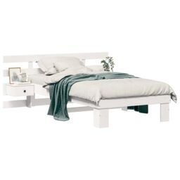 Berkfield Home White 90 x 190 cm Solid pine wood - thumbnail 3