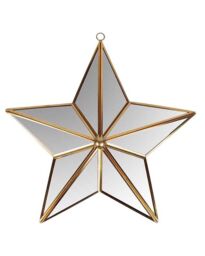 Dibor Traditional Gold Star Shaped Room Decor Wall Mounted Mirror H35cm x W34cm - Size: Small - thumbnail 2