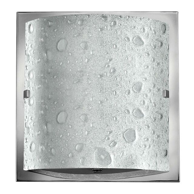 Loops IP44 Wall Light Bubble Art Glass Etched Bottom Polished Chrome LED G9 3.5W in Clear