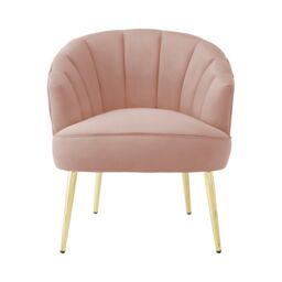 GFW Pettine Velvet Accent Chair in Pink - thumbnail 2