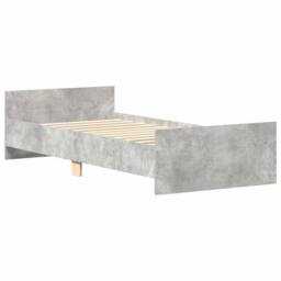 Berkfield Home Bed Frame Concrete Grey 75x190 cm Small Single Engineered Wood - thumbnail 4