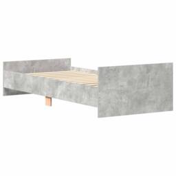 Berkfield Home Bed Frame Concrete Grey 75x190 cm Small Single Engineered Wood - thumbnail 6