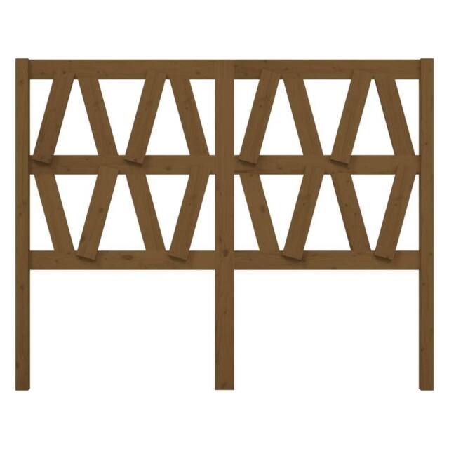 Berkfield Home Beautiful Bed Headboard Honey Brown 126x4x100 cm Solid Wood Pine - Size: 126 x 4 x 100 cm - image 1