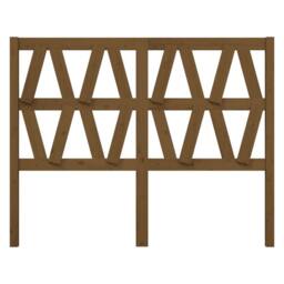 Berkfield Home Beautiful Bed Headboard Honey Brown 126x4x100 cm Solid Wood Pine - Size: 126 x 4 x 100 cm - thumbnail 1