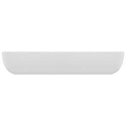 Berkfield Home Luxury Basin Rectangular Matt White 71x38 cm Ceramic - thumbnail 4
