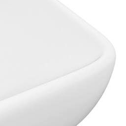 Berkfield Home Luxury Basin Rectangular Matt White 71x38 cm Ceramic - thumbnail 5