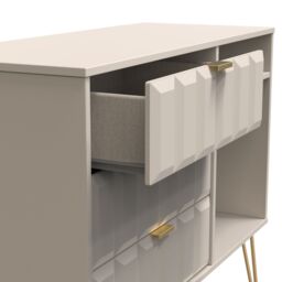 Ready Assembled 2 U Metro 3 Drawer TV Unit (Ready Assembled) in Taupe - thumbnail 5