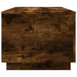 Berkfield Home Modern Coffee Table with LED Lights Smoked Oak 90x50x40 cm in Brown - Size: 90 x 50 x 40 cm - thumbnail 8