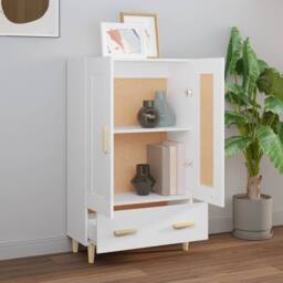 Berkfield Home Highboard White 70x31x115 cm Engineered Wood - Size: 70 x 31 x 115 cm - thumbnail 3