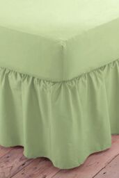 Martex Percale Fitted Sheet in Green - Size: Single - thumbnail 2