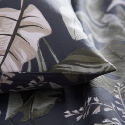 Portfolio Home Olive Botanicals Floral Duvet Cover Set With Pillow Case in Green - Size: Super King - thumbnail 2