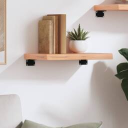 Berkfield Home Wall Shelf Light Brown 40x30x(2-4) cm Treated Solid Wood Oak - thumbnail 1