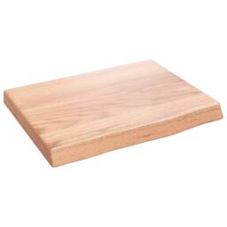 Berkfield Home Wall Shelf Light Brown 40x30x(2-4) cm Treated Solid Wood Oak - thumbnail 2