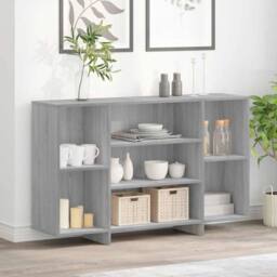 Berkfield Home Sideboard Grey Sonoma 120x30x75 cm Engineered Wood - Size: 120 x 30 x 75 cm - thumbnail 2