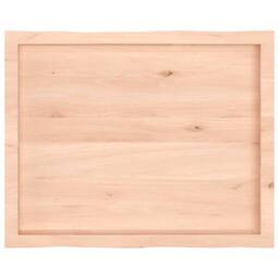 Berkfield Home Table Top 80x60x(2-4) cm Untreated Solid Wood Live Edge in Light Tan - thumbnail 5