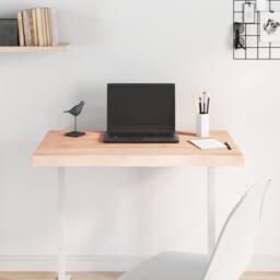 Berkfield Home Table Top 80x60x(2-4) cm Untreated Solid Wood Live Edge in Light Tan - thumbnail 1