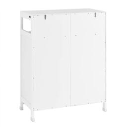 SoBuy Bathroom Floor Cabinet - Dual Shutter Doors Coastal in White - thumbnail 6