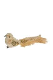 KDMD Gold Velvet Bird with Glitter & Clip 20cm 3 Pack - thumbnail 2