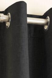 Enhanced Living Plain Thermal Room Darkening Pair of Curtains For Bedroom & Livingroom in Black - Size: 117 cm width x 183 cm drop - thumbnail 2