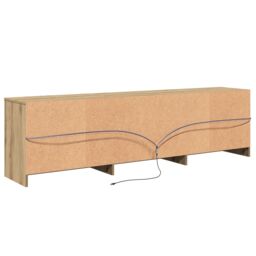Berkfield Home TV Cabinet Brown 181 x 34 x 50 cm Particle board & LED lights - thumbnail 8
