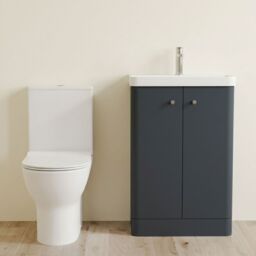 Balterley Floor 2 Door Bathroom Vanity Unit, Tap & Toilet Pack, Dark Grey, 579mm in Grey - thumbnail 8