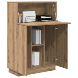 Berkfield Home Modern Artisan Oak Writing Desk Artisan oak Particle board Medium in Brown - thumbnail 1