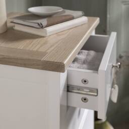 Nöa and Nani Leines 6 Drawer Tall Chest of Drawers in White & Oak - thumbnail 3