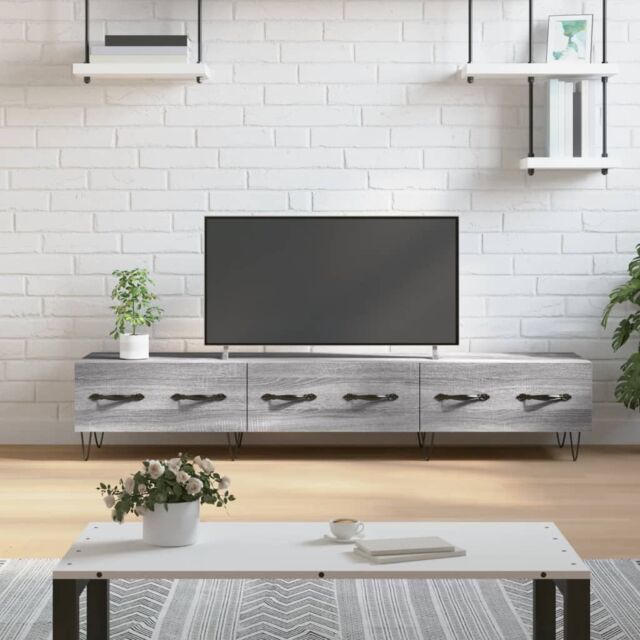 Berkfield Home TV Cabinet Grey Sonoma 150x36x30 cm Engineered Wood - Size: 150 x 36 x 30 cm - image 1