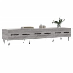 Berkfield Home TV Cabinet Grey Sonoma 150x36x30 cm Engineered Wood - Size: 150 x 36 x 30 cm - thumbnail 3
