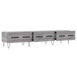 Berkfield Home TV Cabinet Grey Sonoma 150x36x30 cm Engineered Wood - Size: 150 x 36 x 30 cm - thumbnail 6