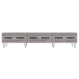 Berkfield Home TV Cabinet Grey Sonoma 150x36x30 cm Engineered Wood - Size: 150 x 36 x 30 cm - thumbnail 5