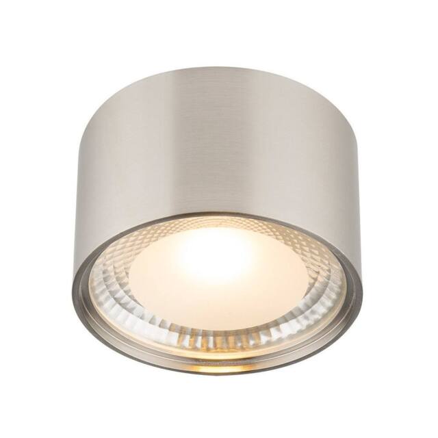 Netlighting Serena Surface Mounted Downlight Nickel Matt Glass Shade LED 3000K in Grey - image 1