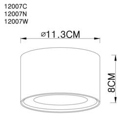 Netlighting Serena Surface Mounted Downlight Nickel Matt Glass Shade LED 3000K in Grey - thumbnail 5