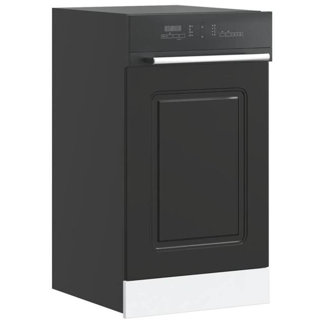 Berkfield Home Dishwasher Panel¬†Kalmar¬†Black 45x1.5x67 cm Engineered Wood in Black - image 1
