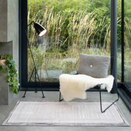 Kukoon Grey Border Beige Abstract Soft Pile Living Room Area Rug - Size: 80 cm x 150 cm - thumbnail 6